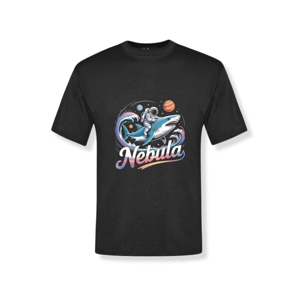 Nebula Astronaut Shark Space Graphic T-Shirt