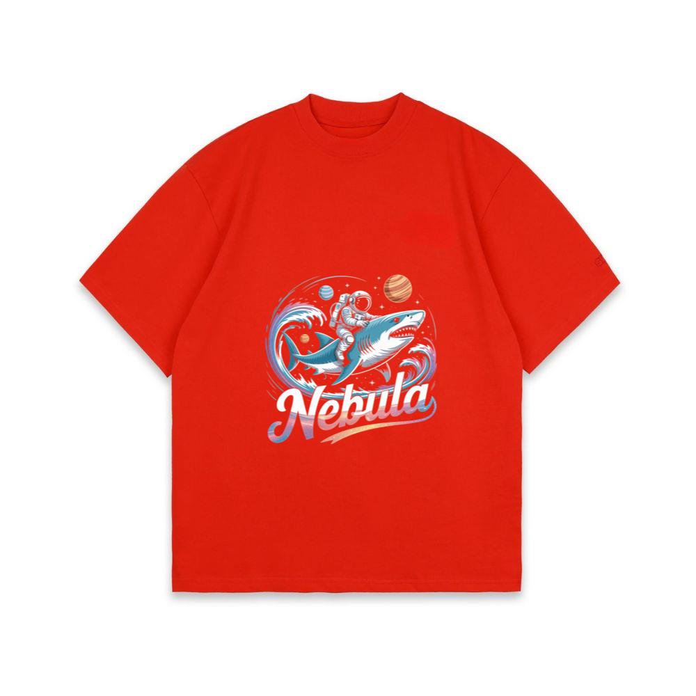 Nebula Astronaut Shark Space Graphic T-Shirt