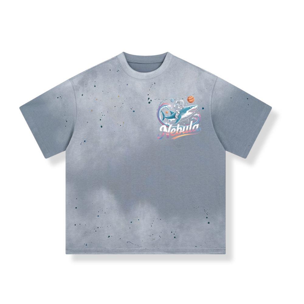 Nebula Astronaut Shark Space Graphic T-Shirt - Image 3