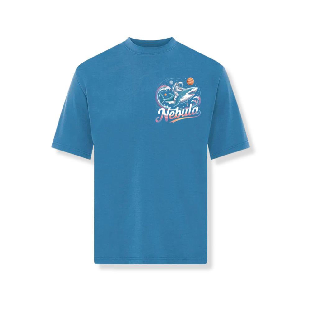 Nebula Astronaut Shark Space Graphic T-Shirt - Image 2