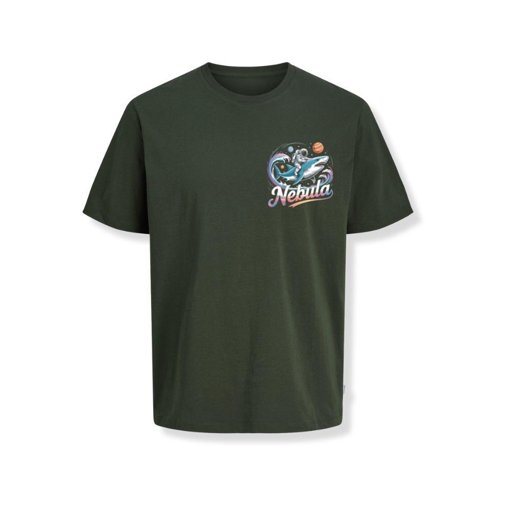 Nebula Astronaut Shark Space Graphic T-Shirts