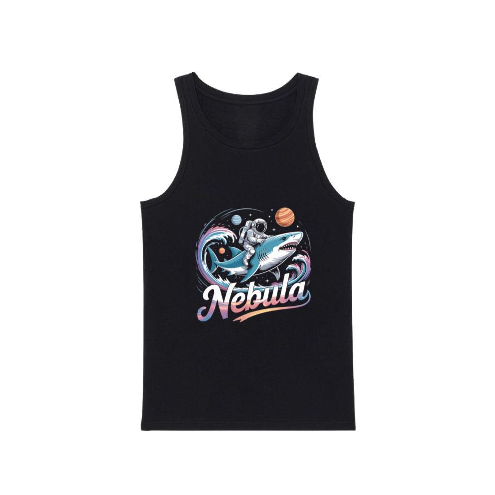 Nebula Astronaut Shark Space Graphic Tank Top