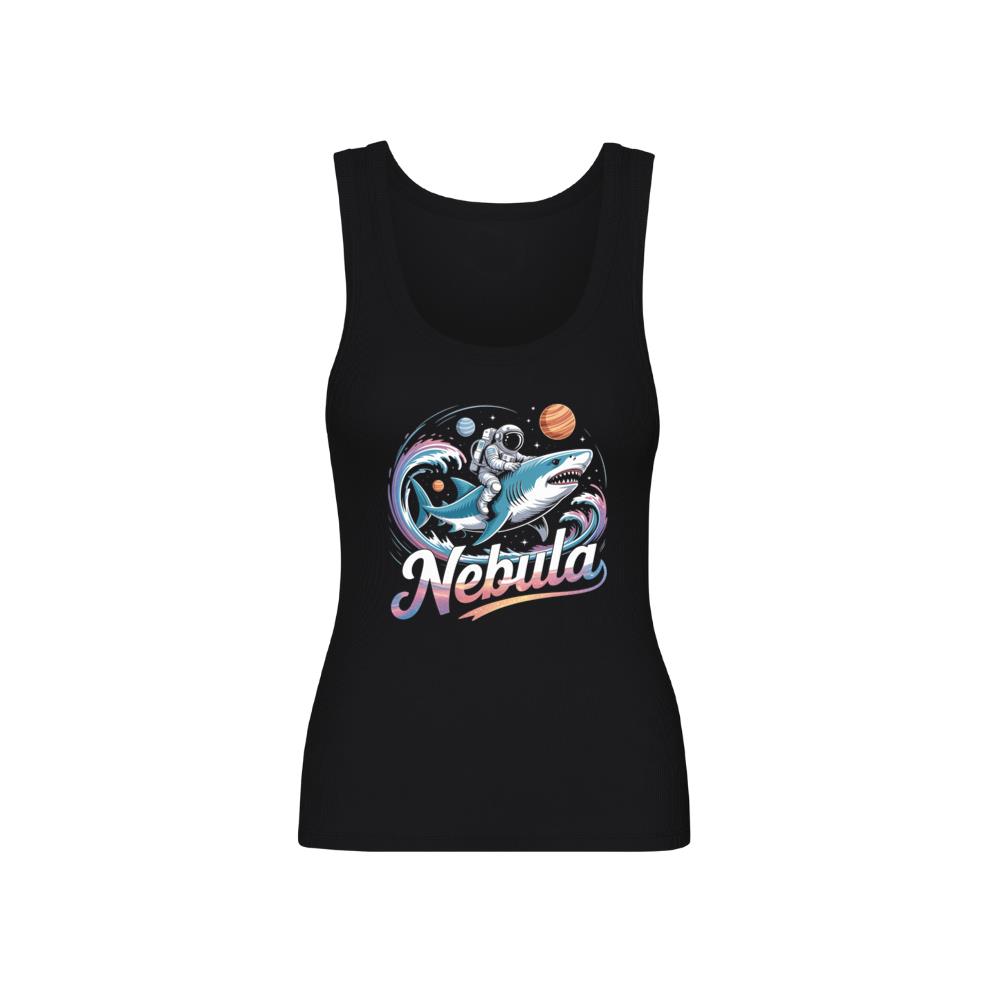 Nebula Astronaut Shark Space Graphic Tank Top