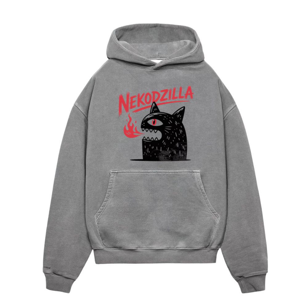 Nekodzilla Cat Monster Japanese Style Retro Graphic