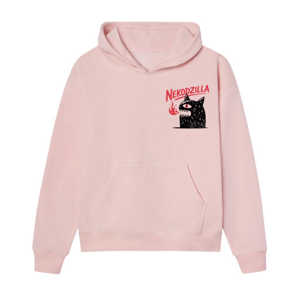 Nekodzilla Cat Monster Japanese Style Retro Graphic Hoodie
