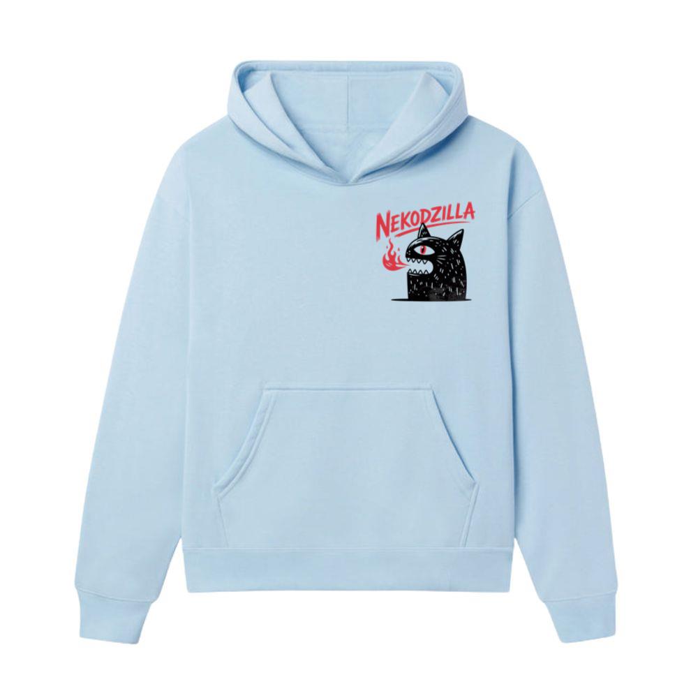 Nekodzilla Cat Monster Japanese Style Retro Graphic Hoodie