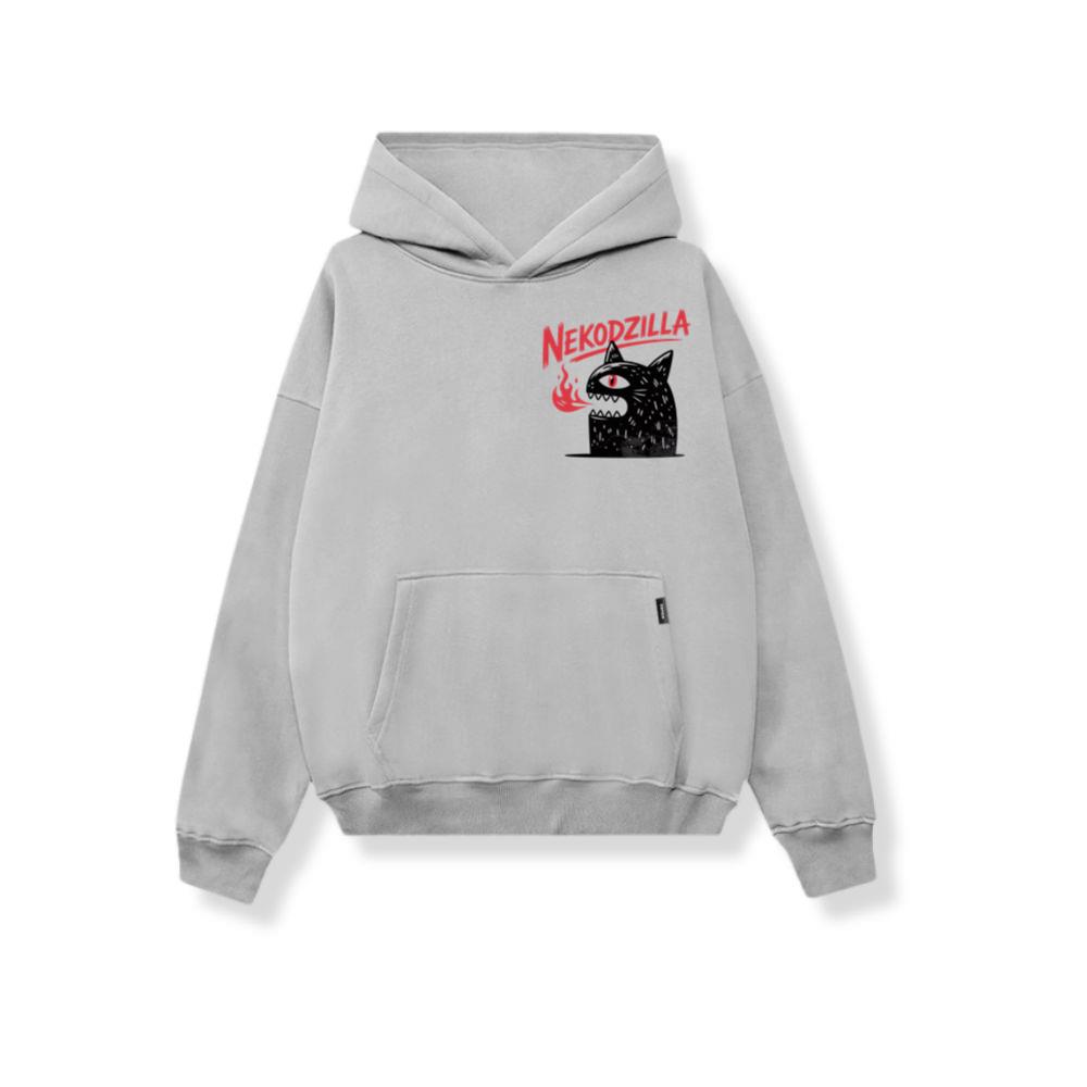 Nekodzilla Cat Monster Japanese Style Retro Graphic Hoodies