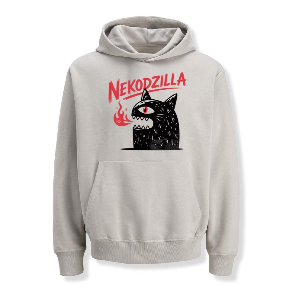 Nekodzilla Cat Monster Japanese Style Retro Graphic Hoodies