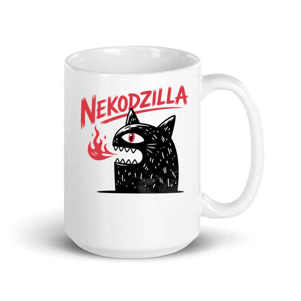 Nekodzilla Cat Monster Japanese Style Retro Graphic Mug
