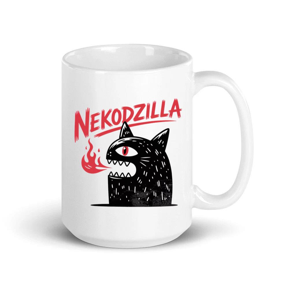 Nekodzilla Cat Monster Japanese Style Retro Graphic Mug