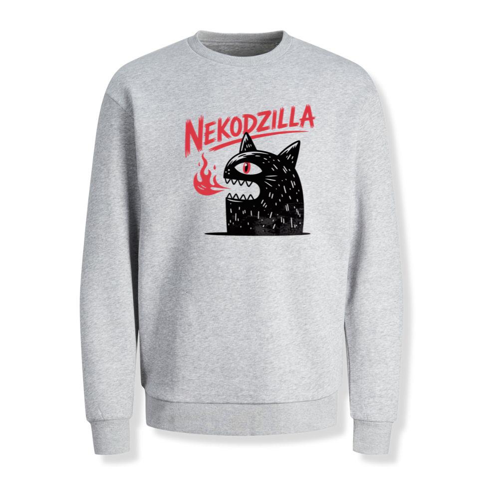 Nekodzilla Cat Monster Japanese Style Retro Graphic Sweatshirt