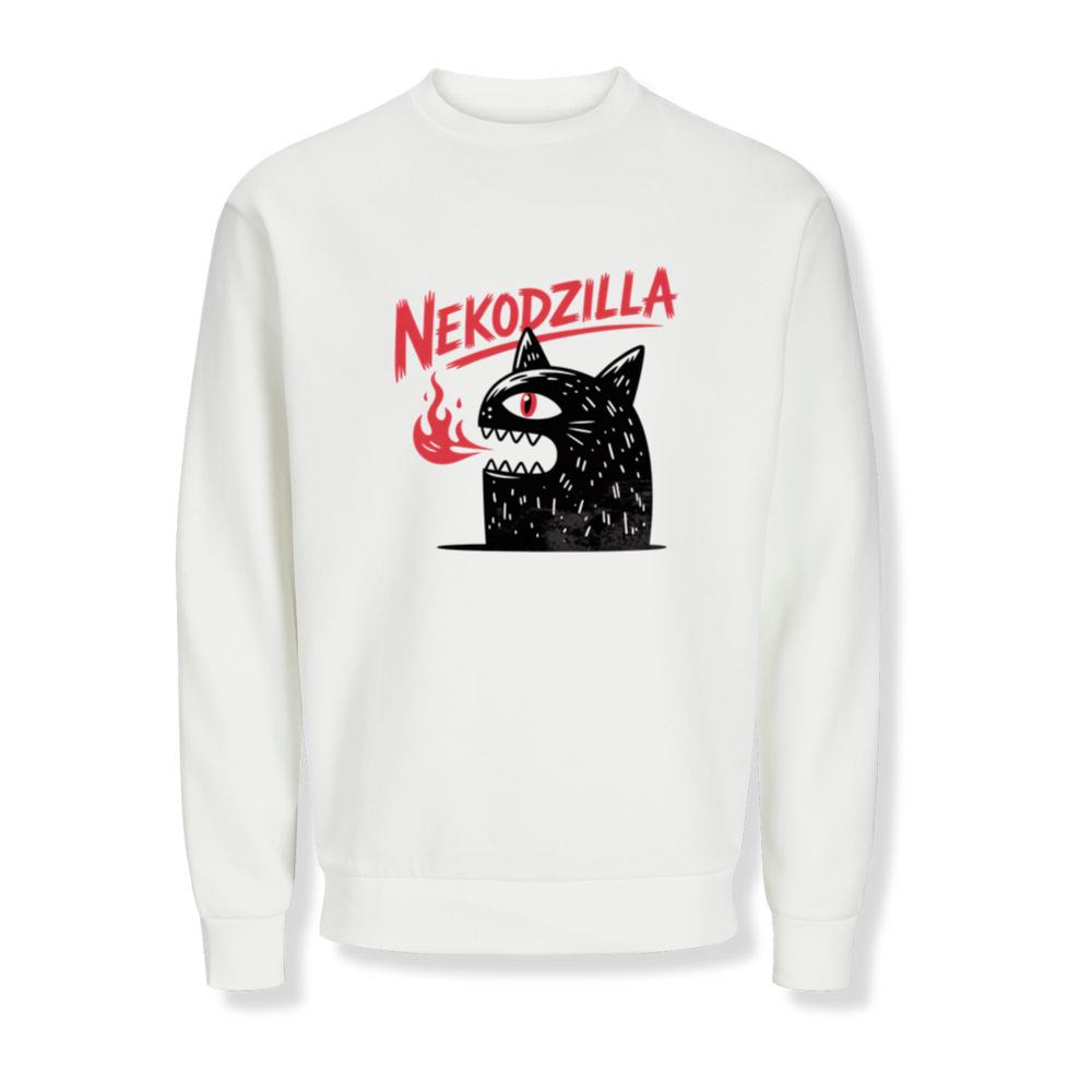 Nekodzilla Cat Monster Japanese Style Retro Graphic Sweatshirts