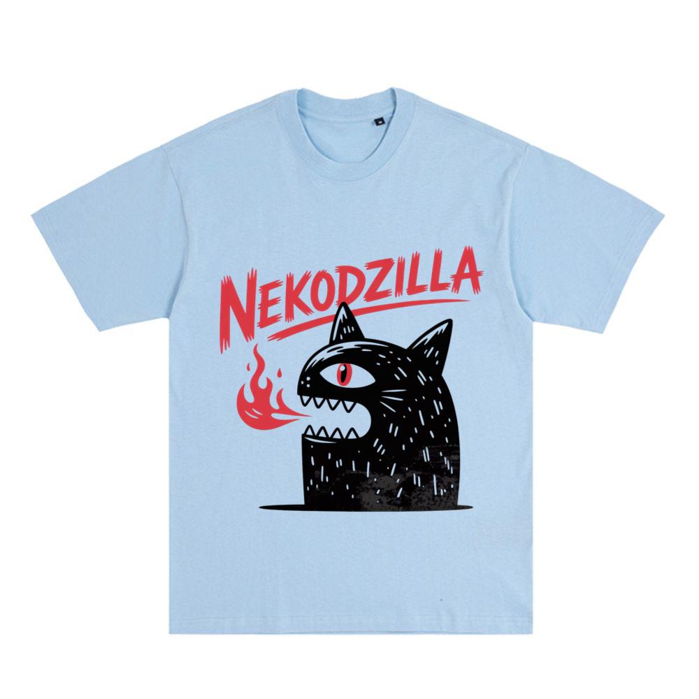 Nekodzilla Cat Monster Japanese Style Retro Graphic T-Shirt