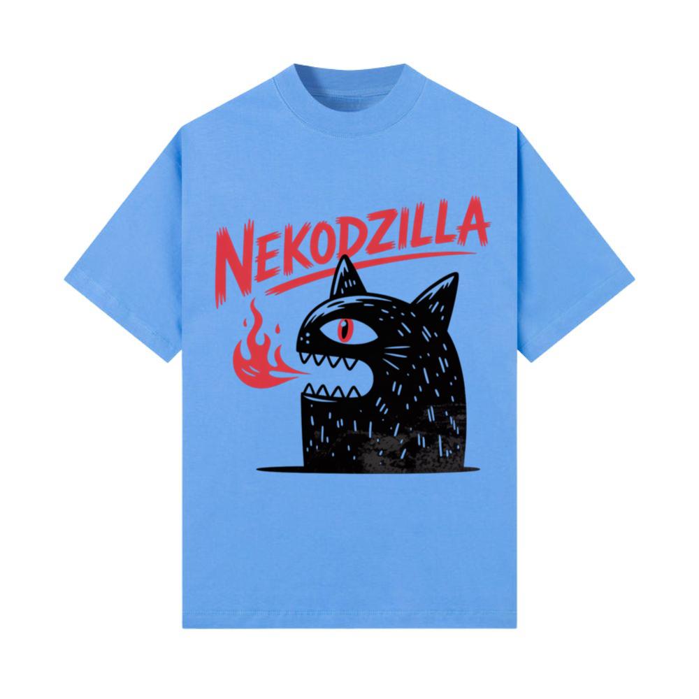 Nekodzilla Cat Monster Japanese Style Retro Graphic T-Shirt
