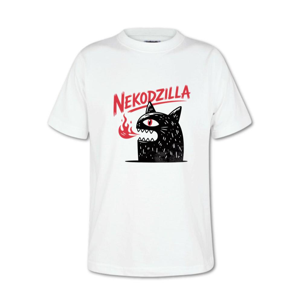 Nekodzilla Cat Monster Japanese Style Retro Graphic T-Shirt