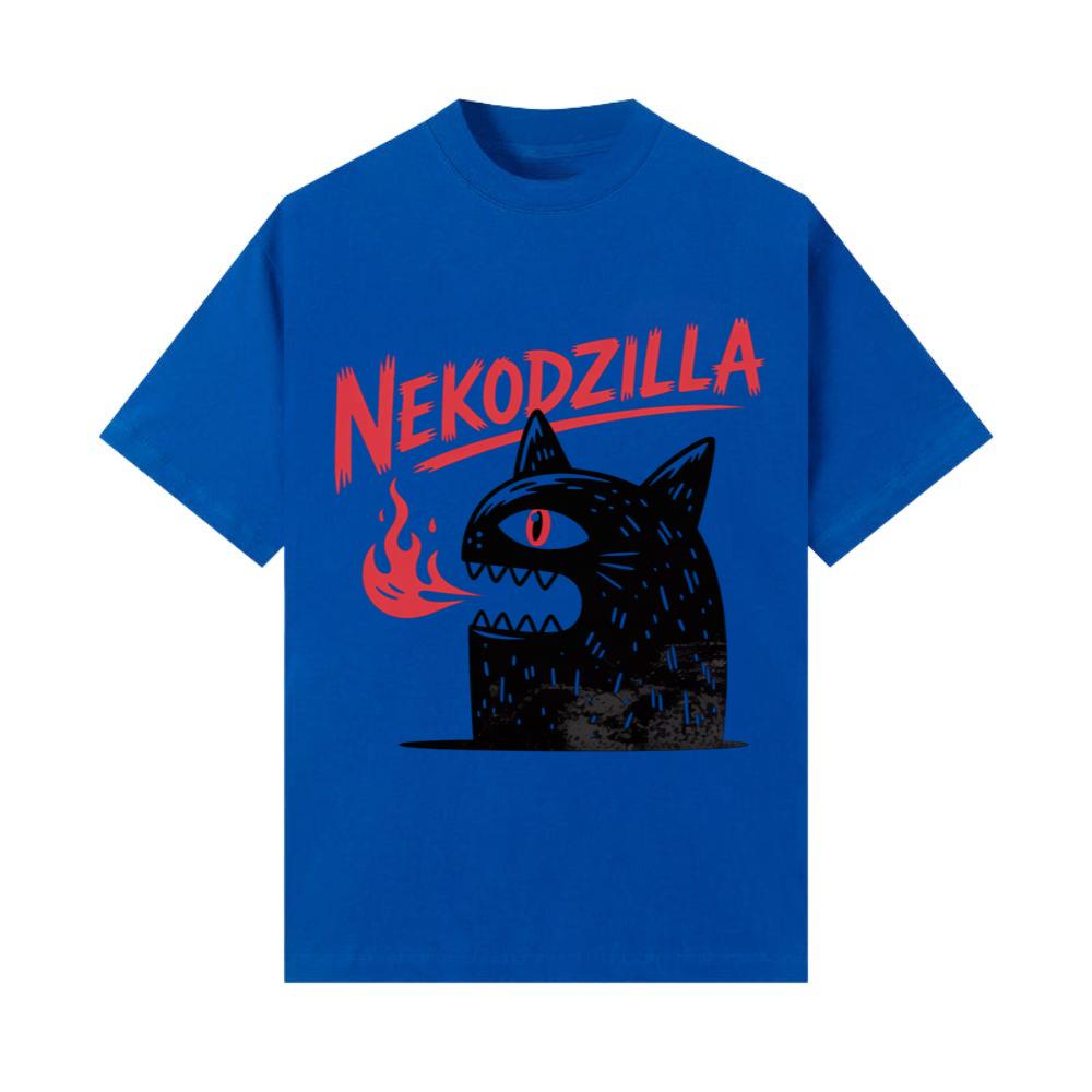Nekodzilla Cat Monster Japanese Style Retro Graphic T-Shirt