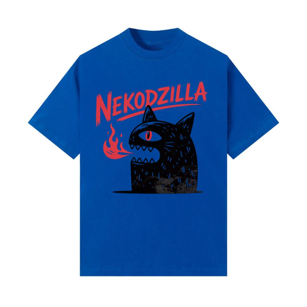 Nekodzilla Cat Monster Japanese Style Retro Graphic T-Shirt