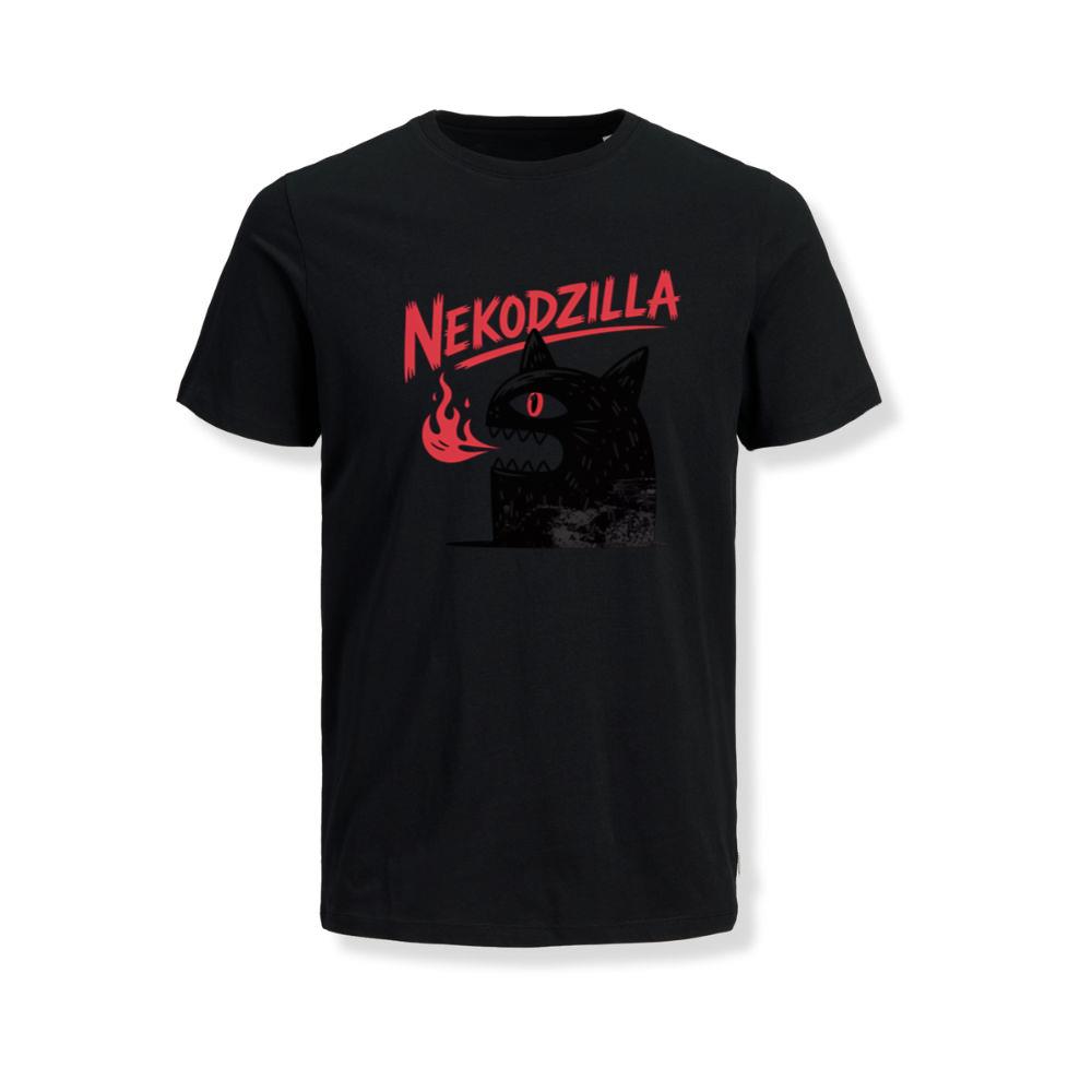 Nekodzilla Cat Monster Japanese Style Retro Graphic T-Shirt