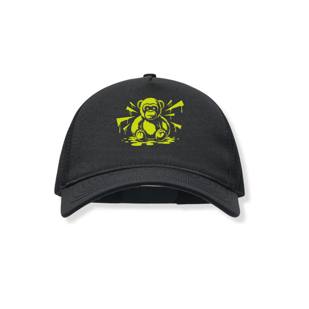 Neon Gorilla Angry Ape Street Art Design Black Hat