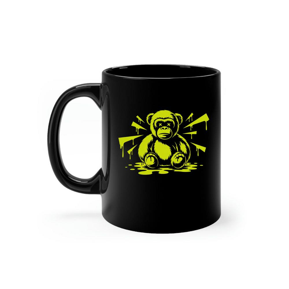 Neon Gorilla Angry Ape Street Art Design Mug