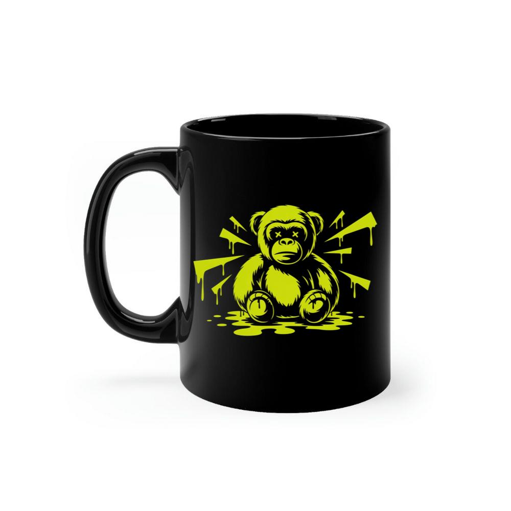 Neon Gorilla Angry Ape Street Art Design Mug