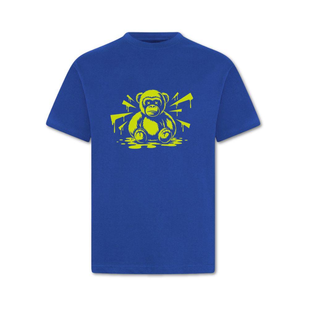 Neon Gorilla Angry Ape Street Art Design T-Shirt