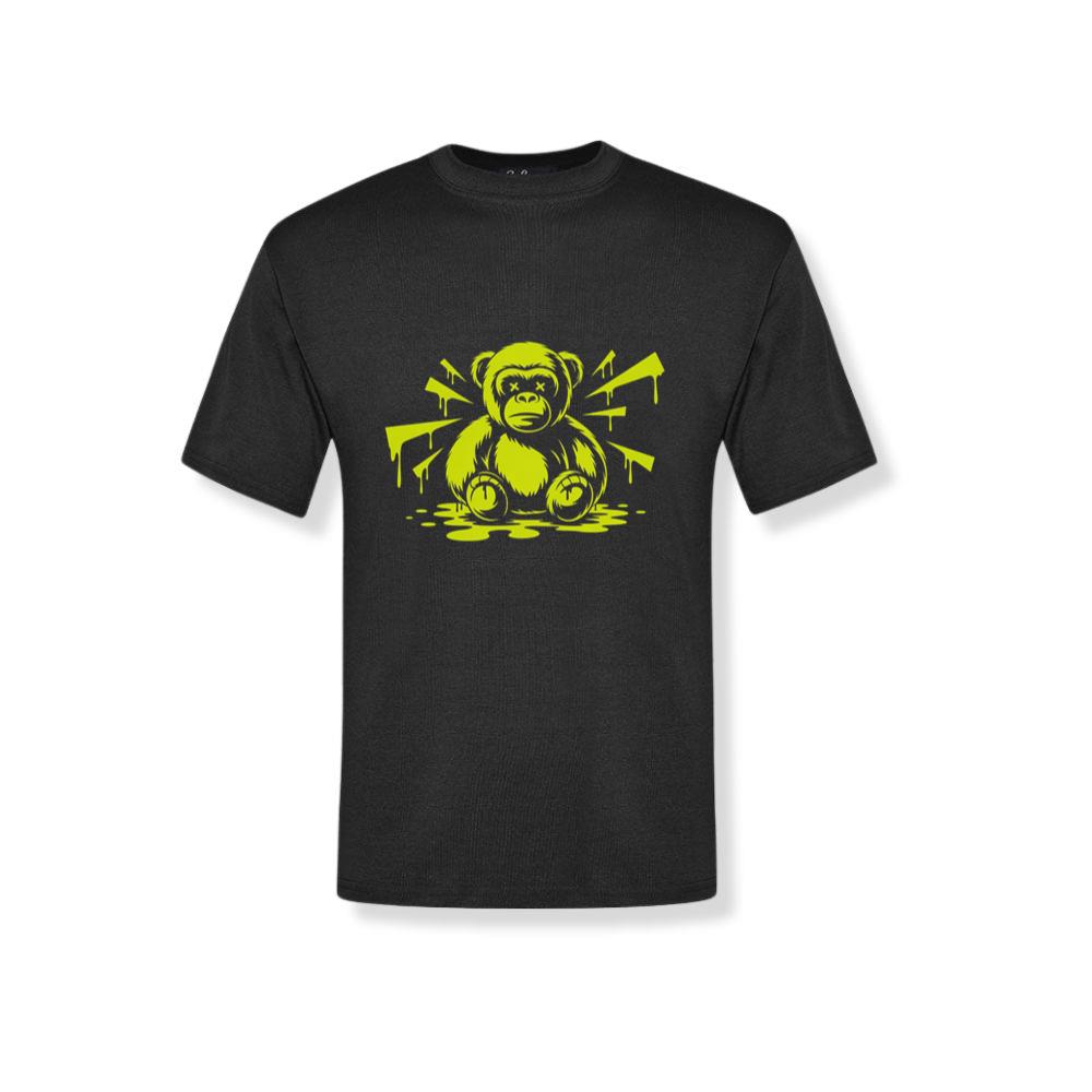 Neon Gorilla Angry Ape Street Art Design T-Shirt