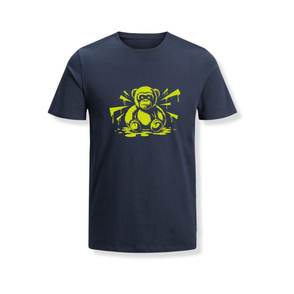 Neon Gorilla Angry Ape Street Art Design T-Shirts - Image 2
