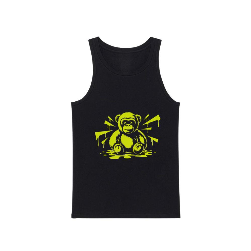Neon Gorilla Angry Ape Street Art Design Tank Top