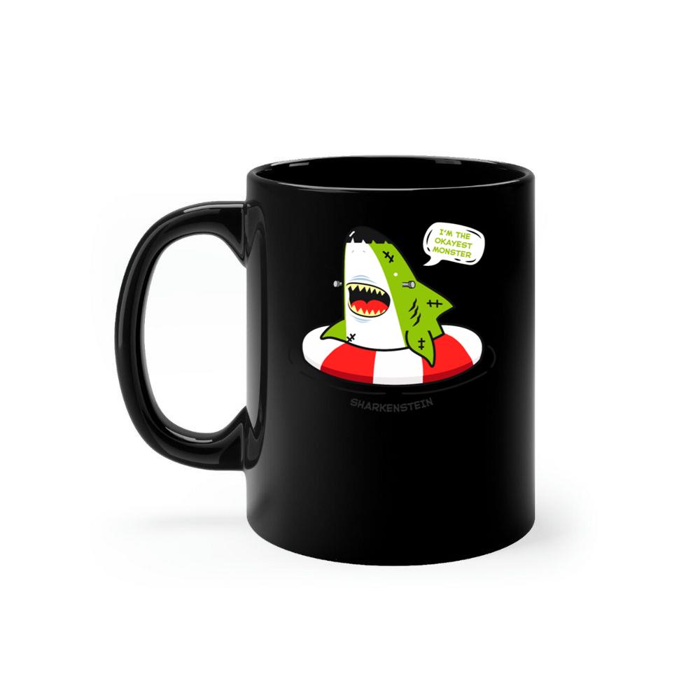 Neon Shark Animated Adventure Ocean Cartoon Art Mug