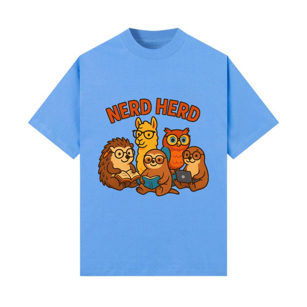 Nerd Herd – Cute Smart Animals with Glasses Funny T-Shirt