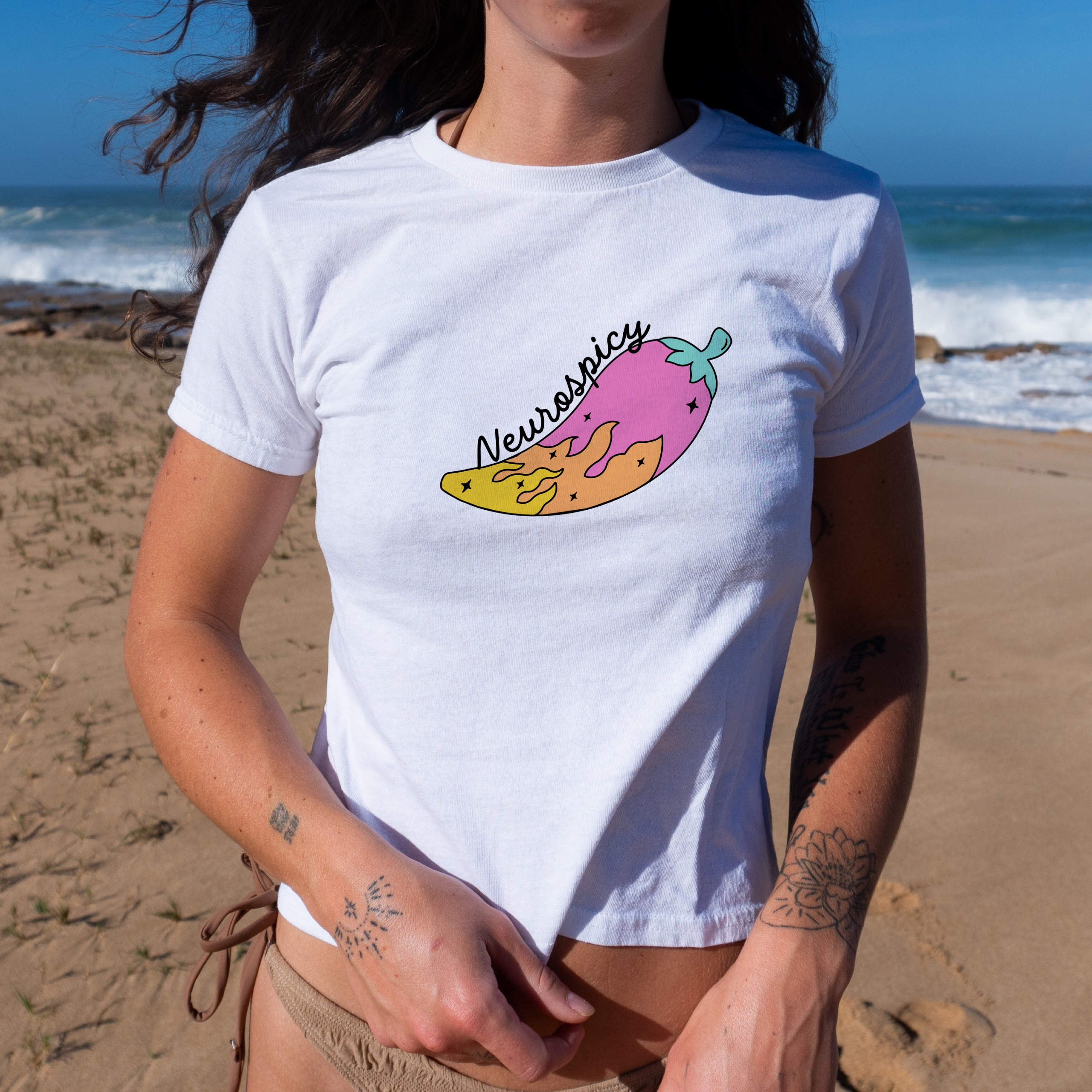 Neurospicy retro baby tee - Image 3