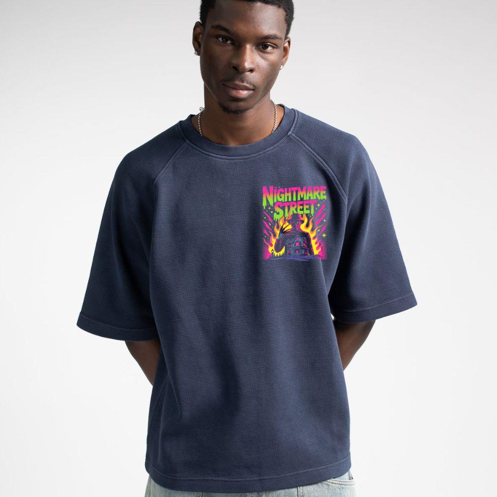 Nightmare Street Haunted House Horror Graphic T-Shirt - Image 4