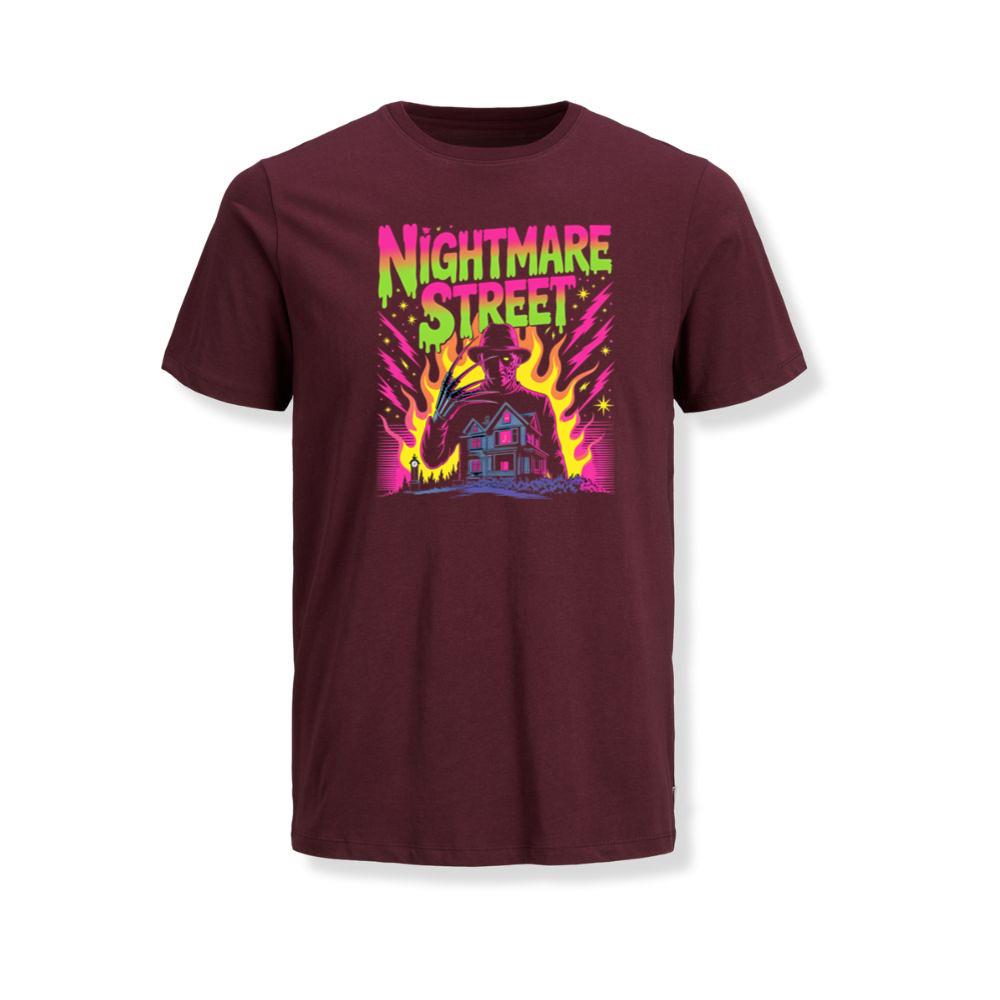 Nightmare Street Haunted House Horror Graphic T-Shirt - Image 3