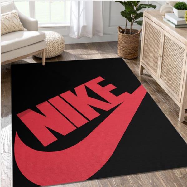 Nike Fashion Brand red logo Area Rug Living Room Rug Christmas Gift US Decor