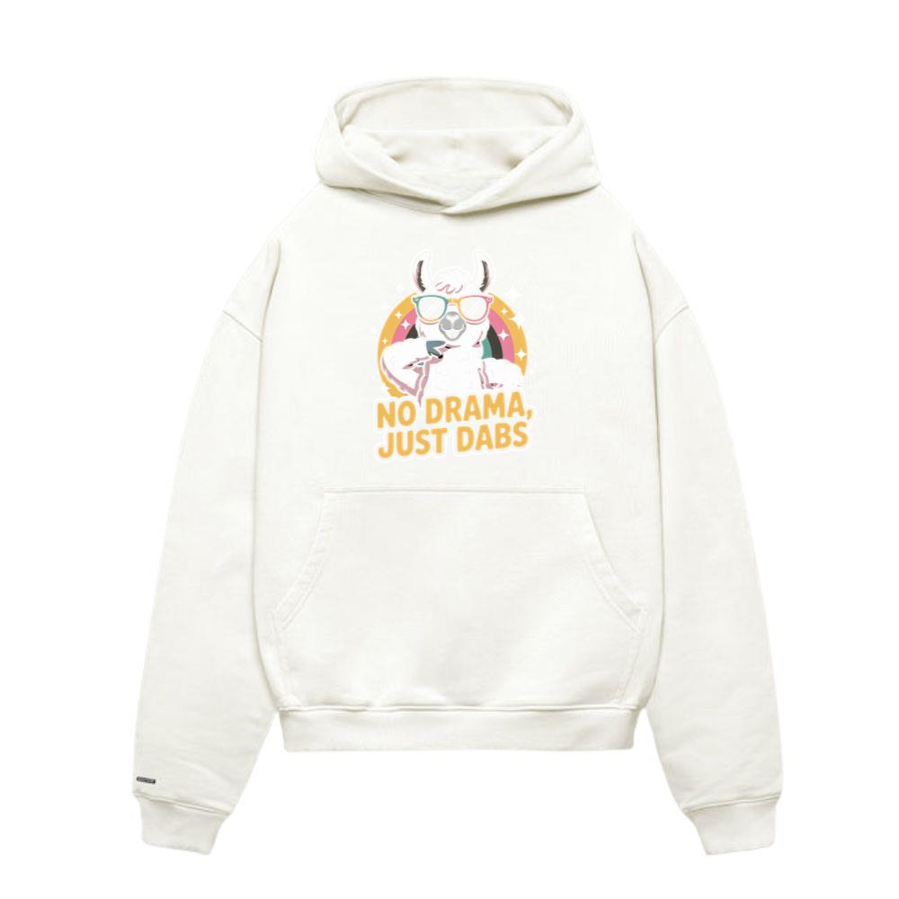 No Drama Just Dabs Cool Llama Design Hoodies