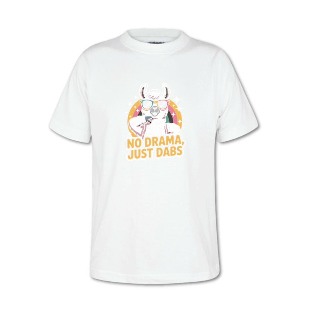 No Drama Just Dabs Cool Llama Design T-Shirt