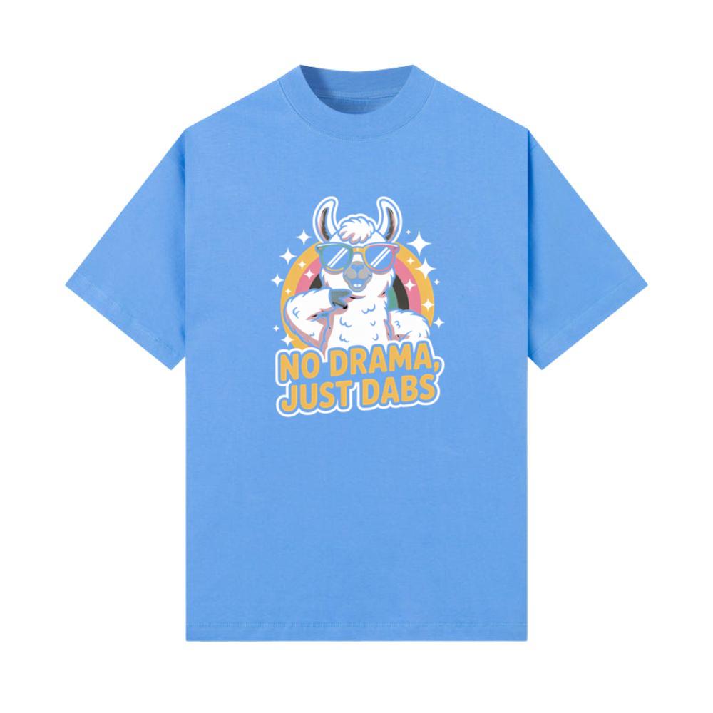 No Drama Just Dabs Cool Llama Design T-Shirts