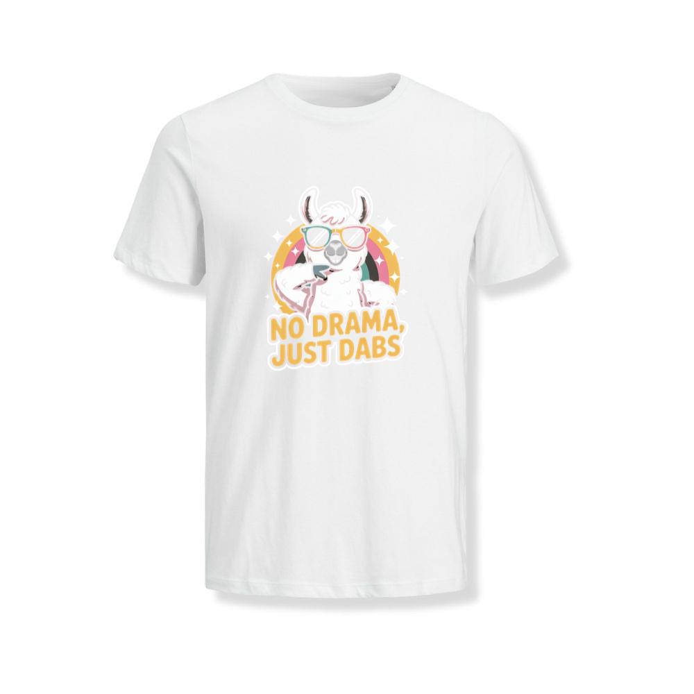 No Drama Just Dabs Cool Llama Design T-Shirts