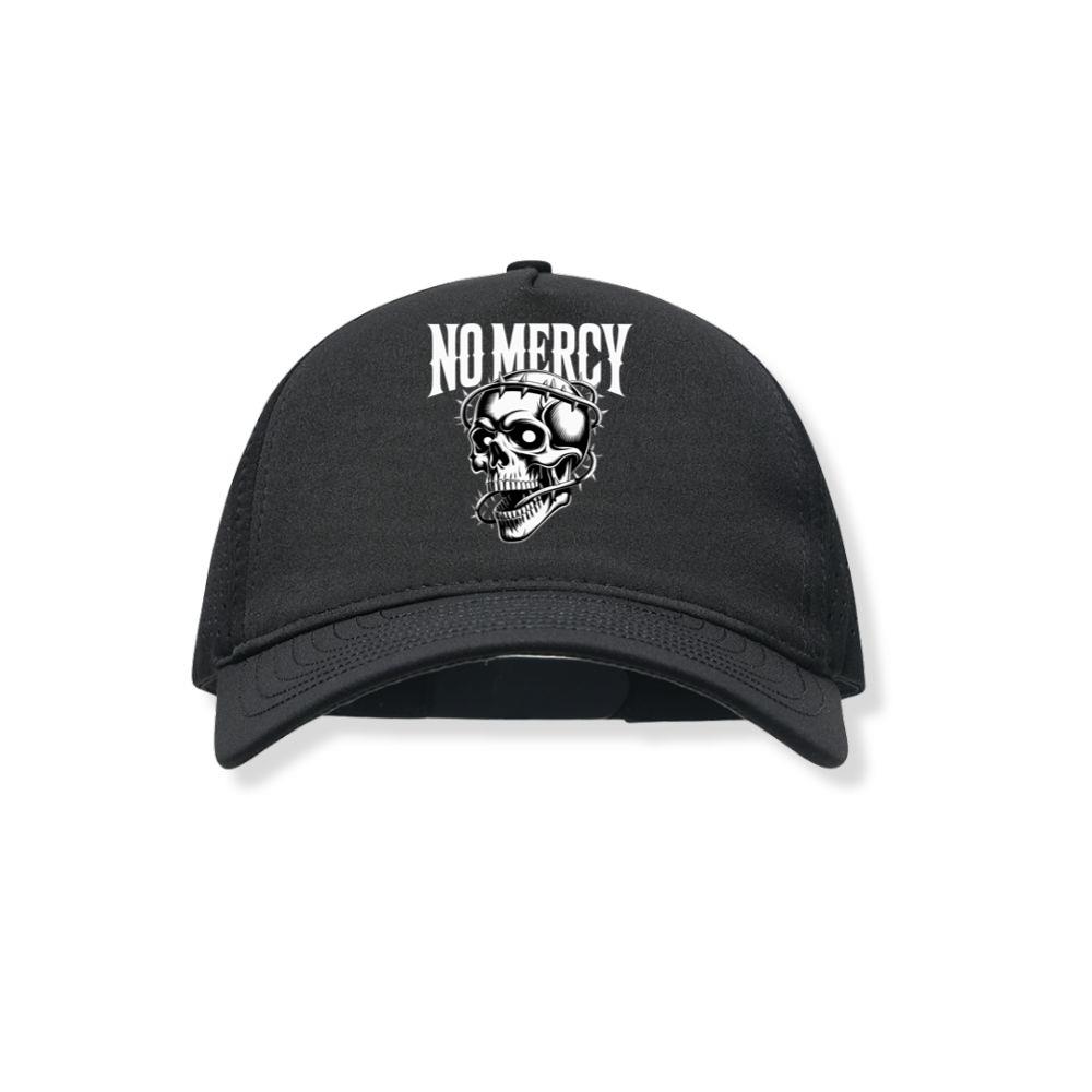 No Mercy Skull Warrior Graphic Black Hat