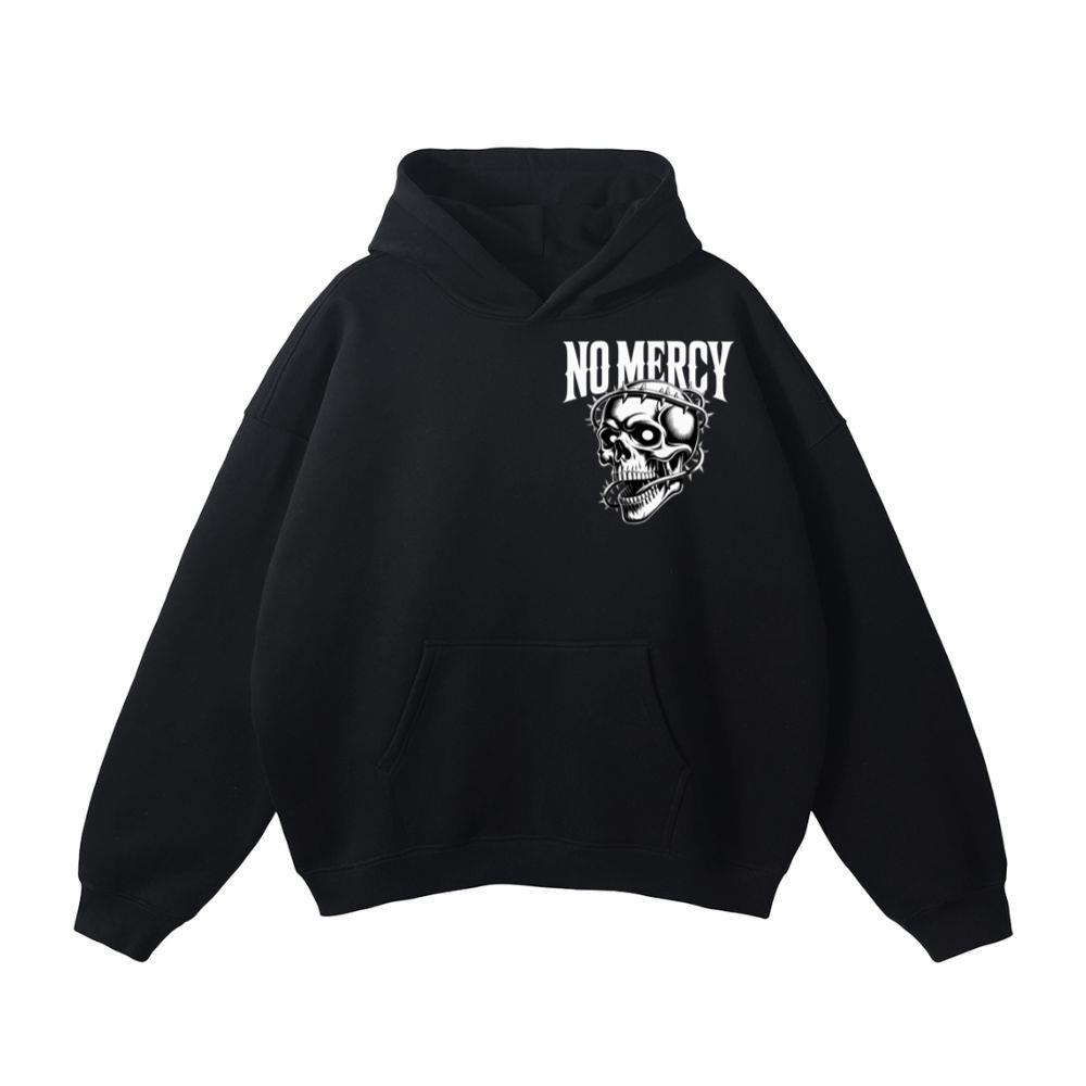 No Mercy Skull Warrior Graphic Hoodie
