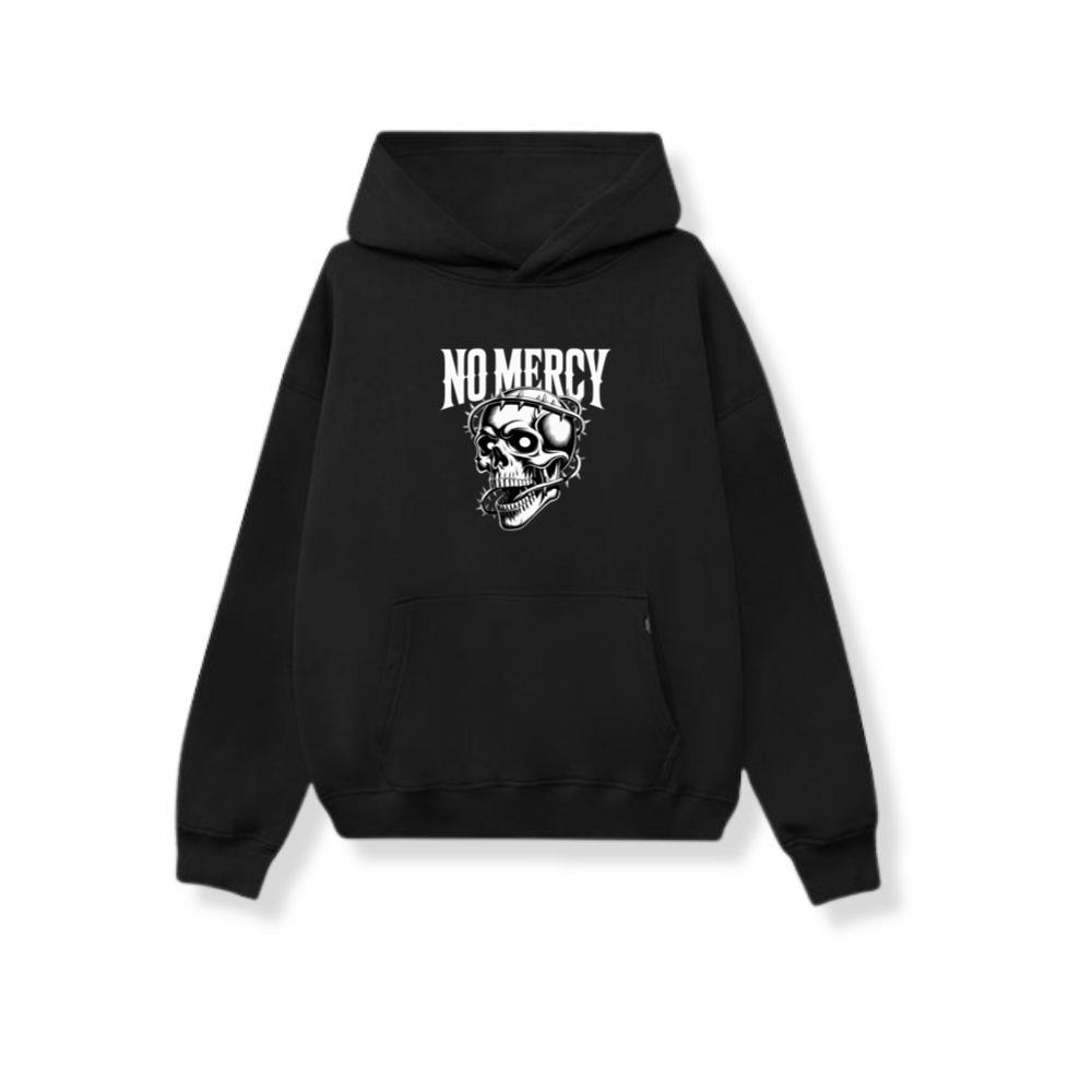 No Mercy Skull Warrior Graphic Hoodie