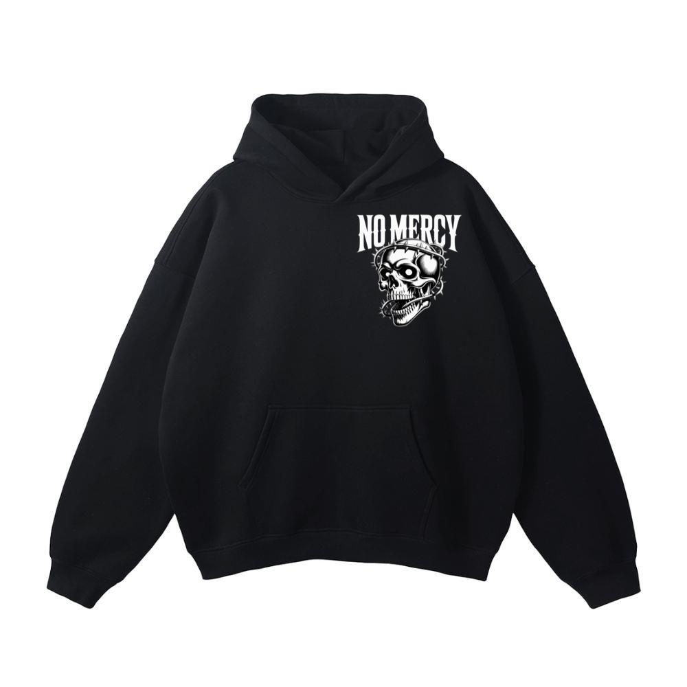 No Mercy Skull Warrior Graphic Hoodie