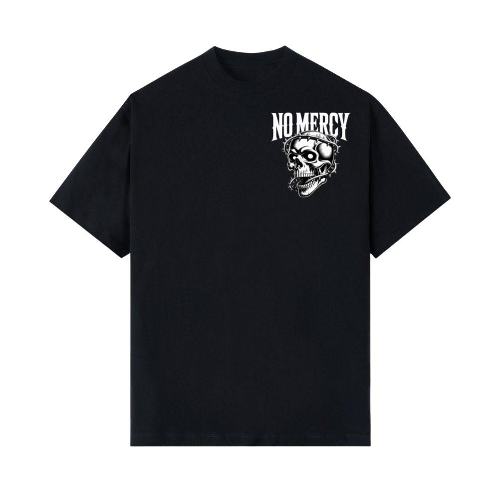 No Mercy Skull Warrior Graphic T-Shirt