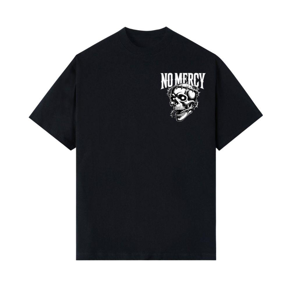 No Mercy Skull Warrior Graphic T-Shirt