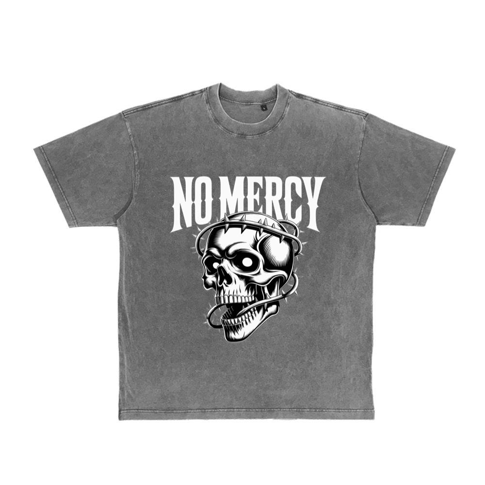 No Mercy Skull Warrior Graphic T-Shirt