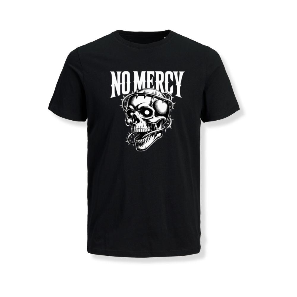 No Mercy Skull Warrior Graphic T-Shirt