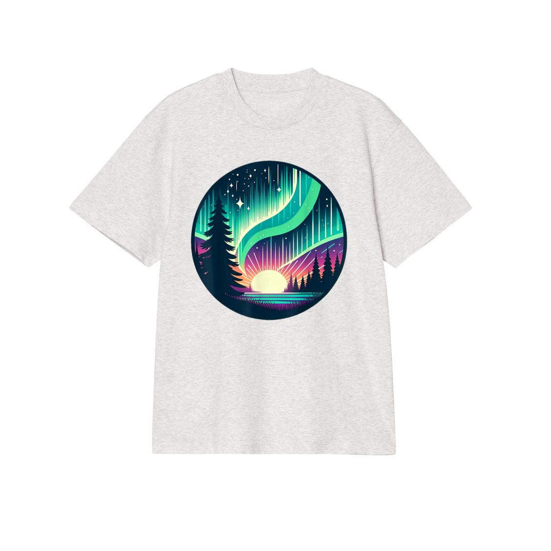 Northern Lights Retro Aurora Men Women Kids Celestial Sky T-Shirt