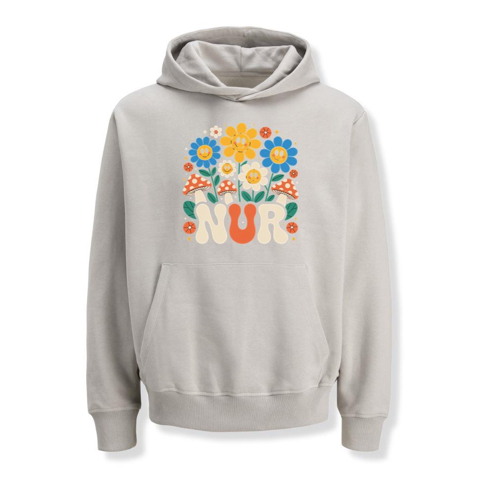 Nur Retro Flower Cartoon Design Hoodies