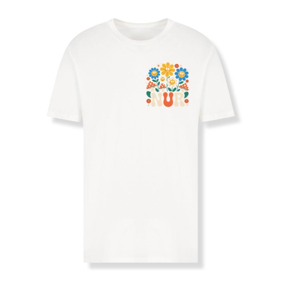 Nur Retro Flower Cartoon Design T-Shirt